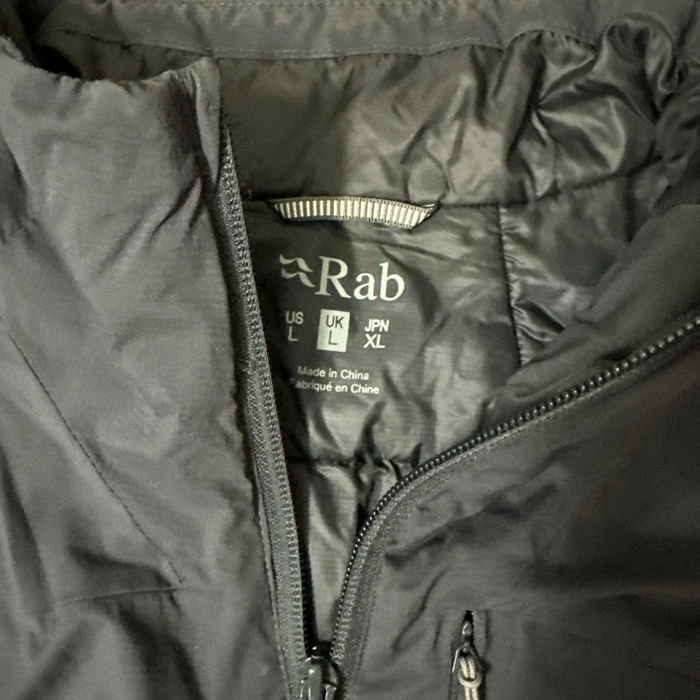 Rab Xenair Vest Insulated Firecracker BlackMen's Size Large Primaloft Pertex